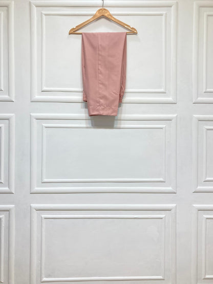 3 Piece - Pure Embroidered Bamber Chiffon KASHMIRI - Pink  Suit AN-0043