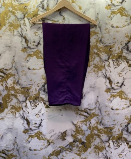 3 Piece - Pure Embroidered Bamber Chiffon PLUM - Purple Suit AN-0026