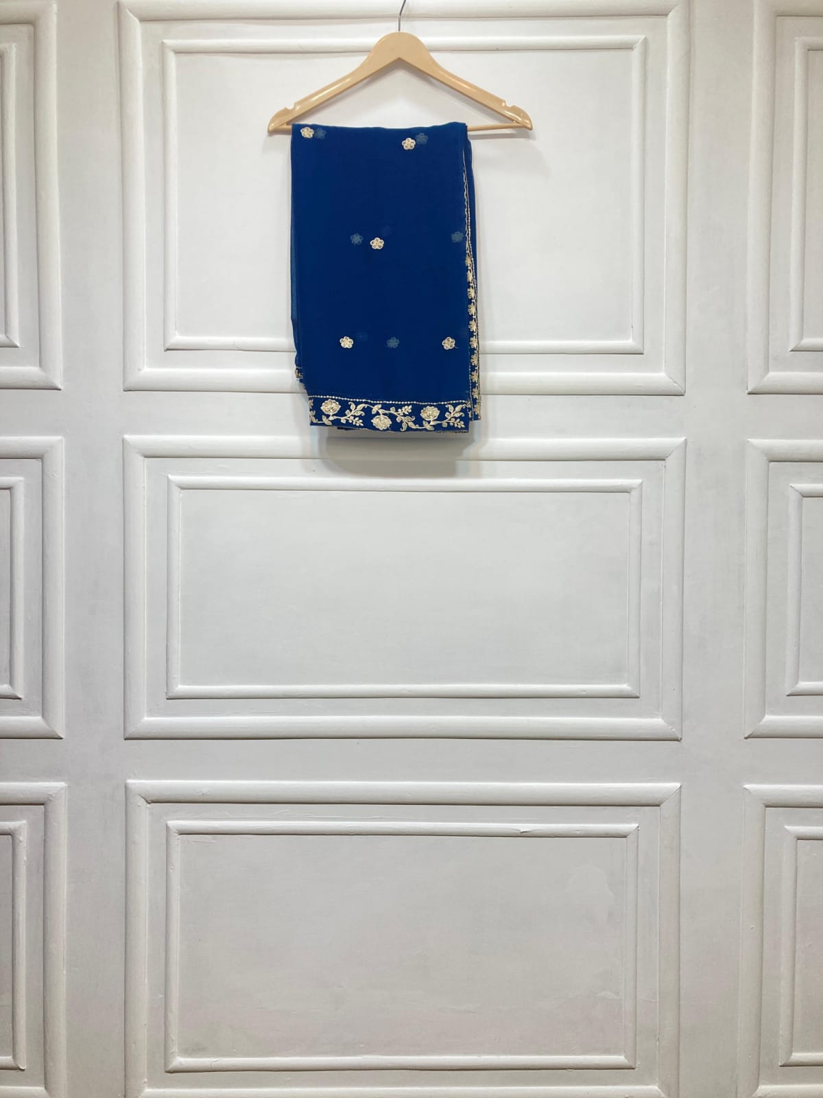 3 Piece - Pure Embroidered Bamber Chiffon DEEP - Purple Suit AN-0047