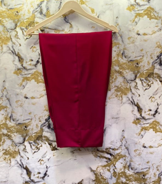 3 Piece - Pure Embroidered Bamber Chiffon  WINE - Red Suit AN-0017