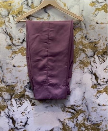 3 Piece - Pure Embroidered Bamber Chiffon MAUVE - Lavender Suit AN-0028