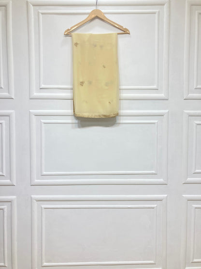 3 Piece - Pure Embroidered Bamber Chiffon SKINNISH Suit AN-0049