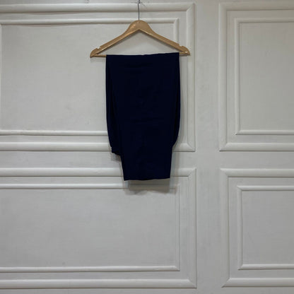 3 Piece - Pure Embroidered Bamber Chiffon ROYAL- BLUE Suit AN-0061