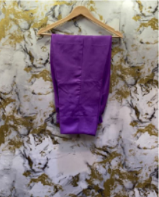 3 Piece - Pure Embroidered Bamber Chiffon LIGHT - Purple Suit AN-0032