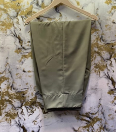 3 Piece - Pure Embroidered Bamber Chiffon OLIVE - Green Suit AN-0015