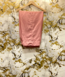 3 Piece - Pure Embroidered Bamber Chiffon TEA - Pink Suit AN-0034
