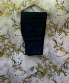 3 Piece - Pure Embroidered Bamber Chiffon DEEP - Black Suit AN-0036
